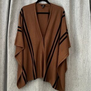 H&M Brown with Black Striped Cape